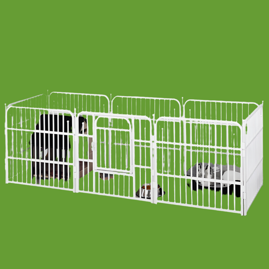 Grand chenil détachable pour chien Porte-animaux de compagnie Parc Exercice pour animaux de compagnie Clôture en fer Chien Chiot Cage de course