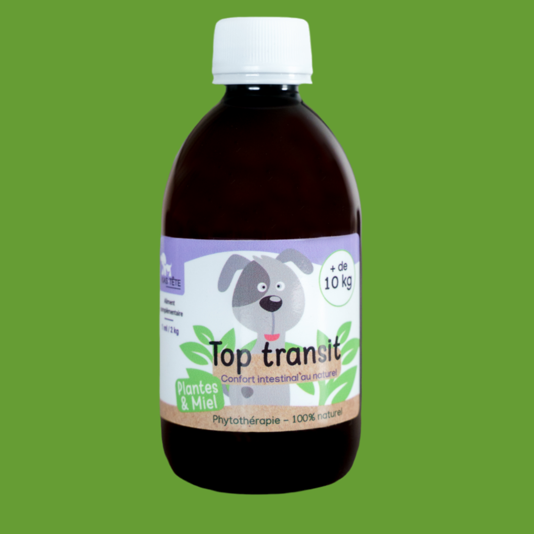 Sirop naturel Top Transit 300 ml pour chiens + 10 kg