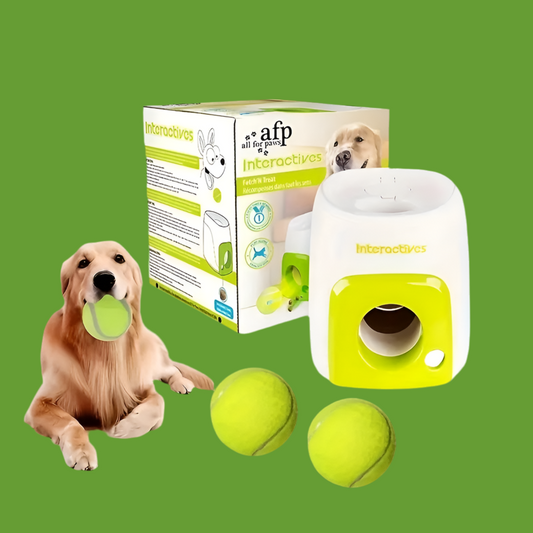 Lanceur de tennis pour animaux de compagnie Chien Chat Chasse Entraînement Jouet amusant Machine de récompense Machine d'alimentation intelligente Machine de lancer avec 2 balles