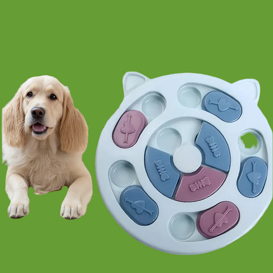2025 Nouveau jouet pour chien IQ Puzzle - Mangeoire lente interactive pour la stimulation mentale Distributeur de friandises Labyrinthe alimentaire pour petits, moyens et grands chiens