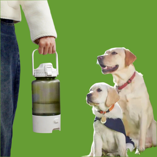 Tasse d'eau pour chien d'une seule pièce distributeur d'eau potable portable bouteille d'eau pour chien tasse portable pour animaux de compagnie stockage d'eau potable intégrée