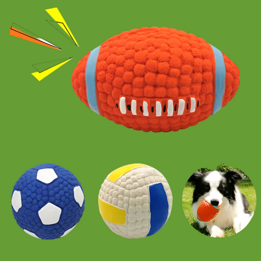 Jouet de balle pour chien pour petits, moyens, grands chiens, chat, chiot, grinçant, rugby, volley-ball, football, jouets d'entraînement Chihuahua, carlin, fournitures pour animaux de compagnie