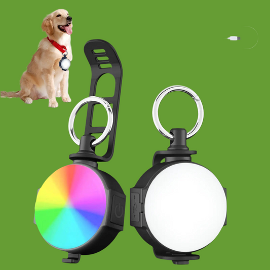 2 Pack LED Dog Collar Light Cat Pet Luminous Pendant Flashlight USB Night Safety Dog Lights for Night Walking Running Camping