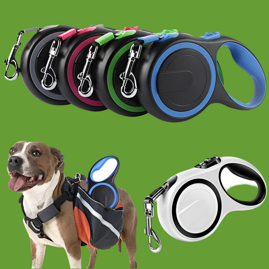 3/5/8M Chiens de compagnie Laisse d'extension Nylon durable Laisse de chien rétractable automatique pour petits, moyens, grands chiens