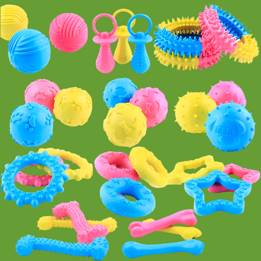 Jouet pour chien mignon Jouets en caoutchouc à mâcher pour petits chiens Résistant aux morsures Jouets pour chiots non toxiques pour animaux de compagnie Jouets pour chiots d'entraînement interactif