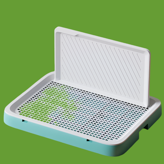 Grande toilette intérieure pour chien Murs hauts Entraînement à la propreté pour animaux de compagnie Urinoir pour chien Boîte à litière pour chiots avec grille Fournitures pour animaux de compagnie