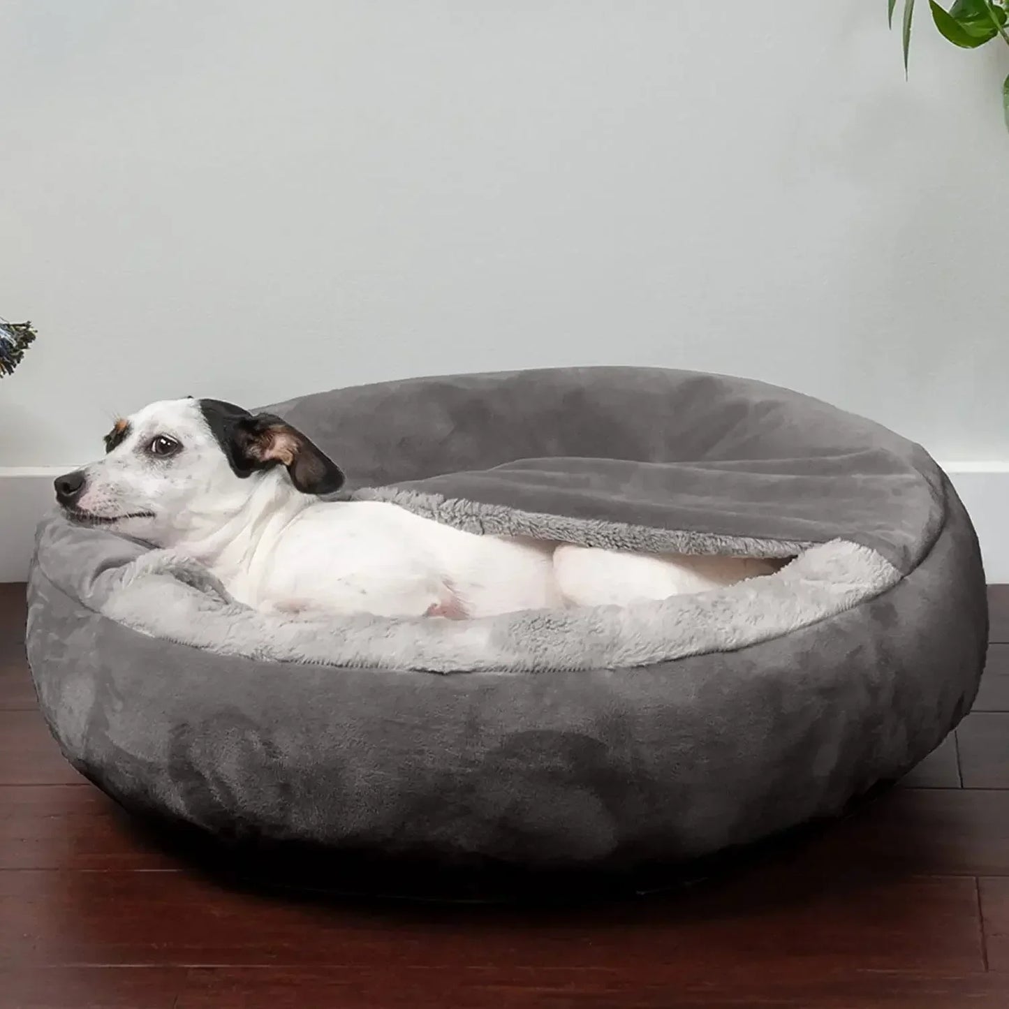 Chenil semi-fermé Coussin de couchage pour animaux de compagnie Chaton Chiot Hiver Nid chaud Tapis de litière Peluche Résistant à la saleté Lit pour animaux de compagnie