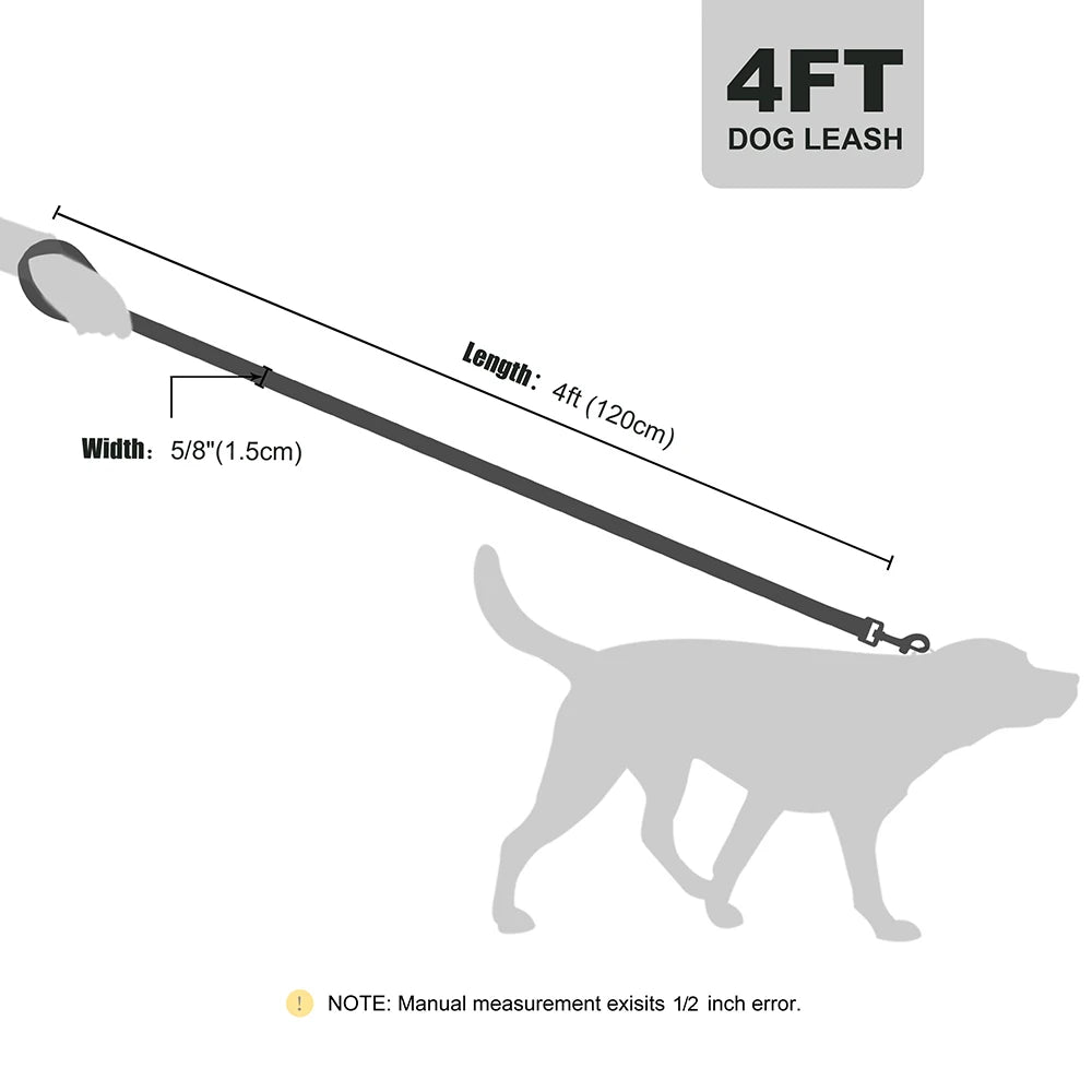 Laisse pour chien en cuir PU de 120 cm Laisse pour chien en cuir souple de 4 pieds Laisse d'entraînement de marche pour animaux de compagnie Durable pour petits chiens moyens Pitbull Chihuahua
