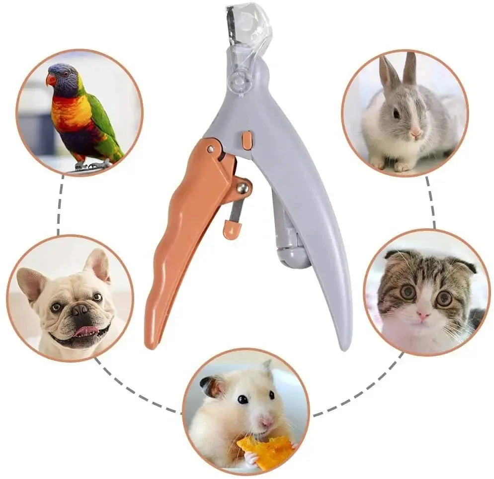 Pet nail clippers, large light-up nail clippers, LED splash-proof nail clippers for cats and dogs, and pet cleaning supplies