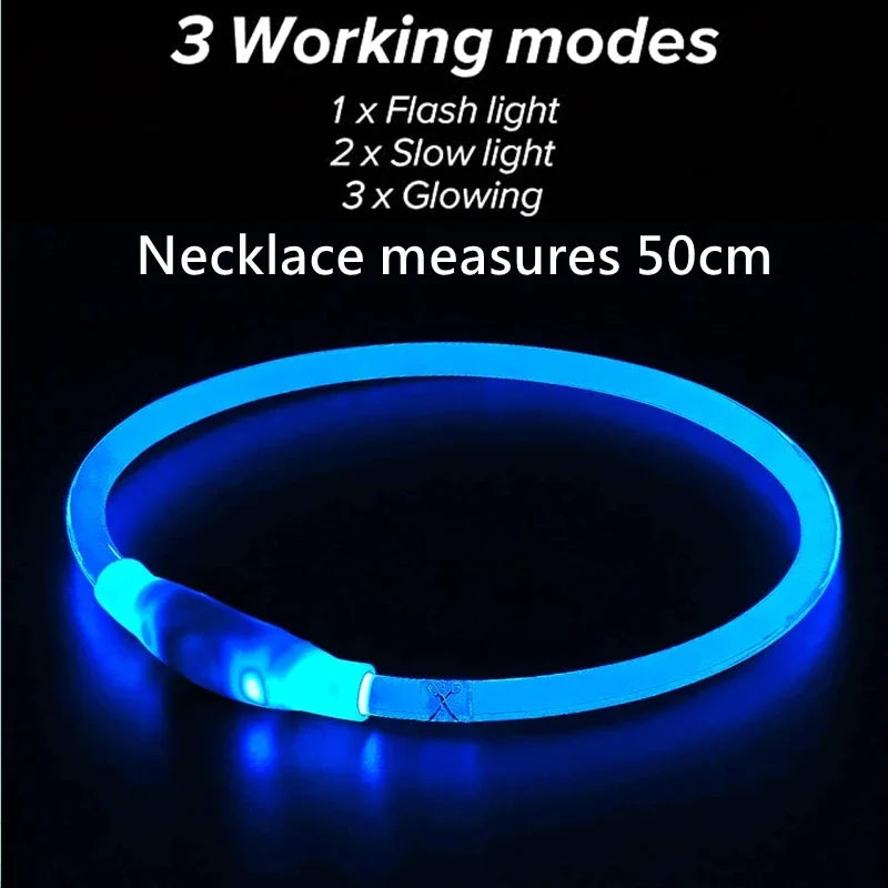 Collier de chien Led Lumineux Usb Cat Dog Collar 3 Modes Led Light Glowing Loss Prevention LED Collar For Dogs Pet Dog Accessories
