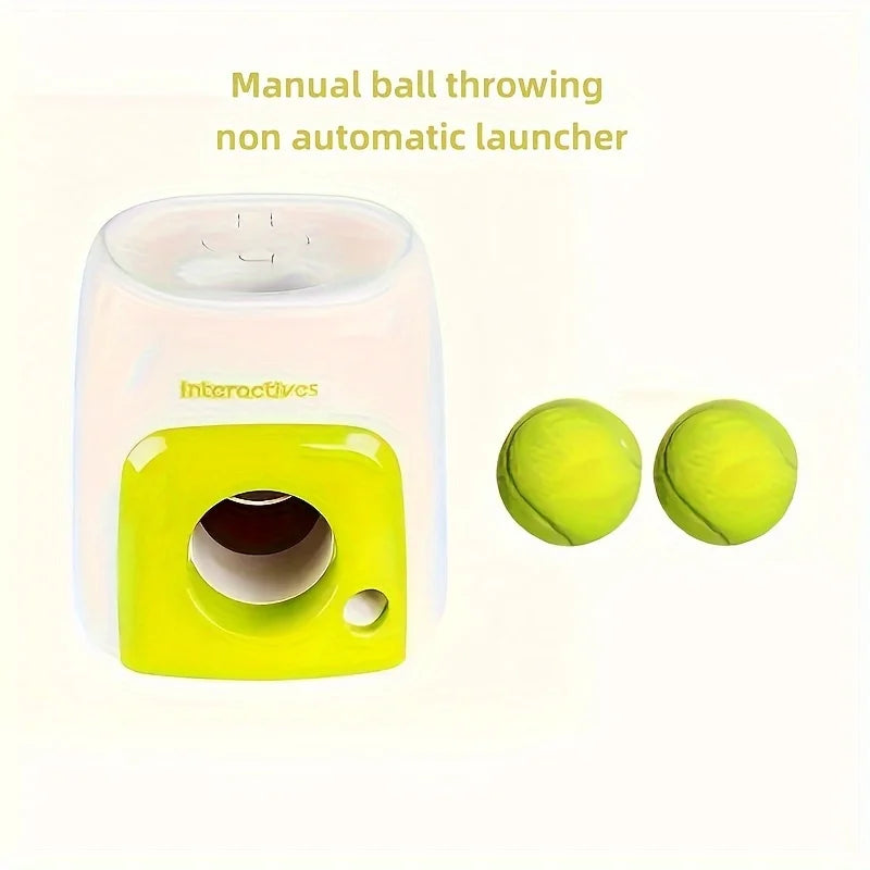 Lanceur de tennis pour animaux de compagnie Chien Chat Chasse Entraînement Jouet amusant Machine de récompense Machine d'alimentation intelligente Machine de lancer avec 2 balles