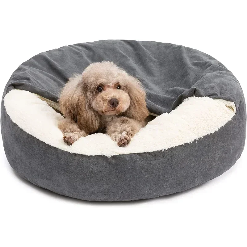 Chenil semi-fermé Coussin de couchage pour animaux de compagnie Chaton Chiot Hiver Nid chaud Tapis de litière Peluche Résistant à la saleté Lit pour animaux de compagnie