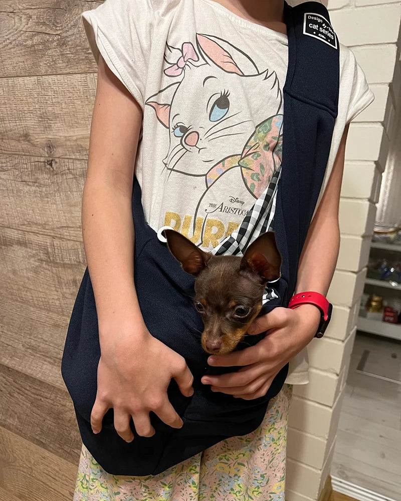 Sac de transport pour chien de compagnie Voyage en plein air Sacs à bandoulière pour chiots Chiens Single Comfort Sling Sac à main Fourre-tout Pochette Chaton Corgi Transport Animaux de compagnie