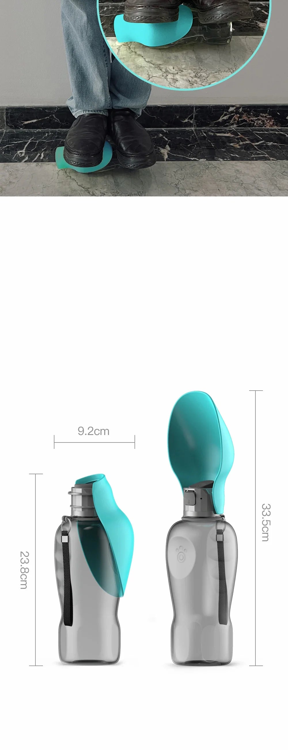 Bouteille d'eau pour gros chien Distributeur d'eau portable de voyage pour petits, moyens, grands chiens, bols à boire pour animaux de compagnie, Labrador, fournitures