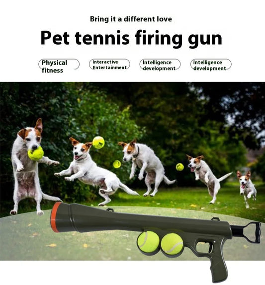 Vente chaude Jouet pour chien de compagnie Servir Pistolet Entraînement Chien Lancer Lancer de balles Pet Tennis en plein air Tir Puzzle interactif Jouet