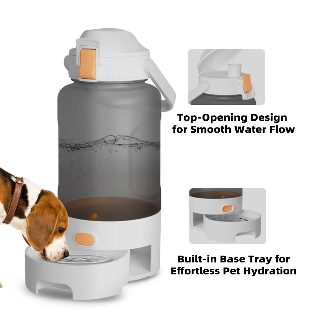 Tasse d'eau pour chien d'une seule pièce distributeur d'eau potable portable bouteille d'eau pour chien tasse portable pour animaux de compagnie stockage d'eau potable intégrée