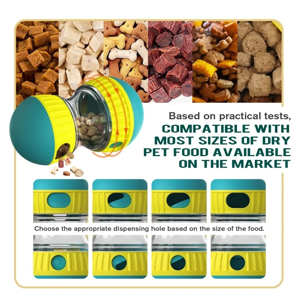 Distributeur de friandises pour chiens de compagnie Jouet pour petits, moyens et grands chiens Jouet interactif de fuite de nourriture réglable Mangeoire lente Entraînement Beagle Chat