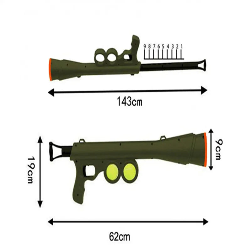 Vente chaude Jouet pour chien de compagnie Servir Pistolet Entraînement Chien Lancer Lancer de balles Pet Tennis en plein air Tir Puzzle interactif Jouet
