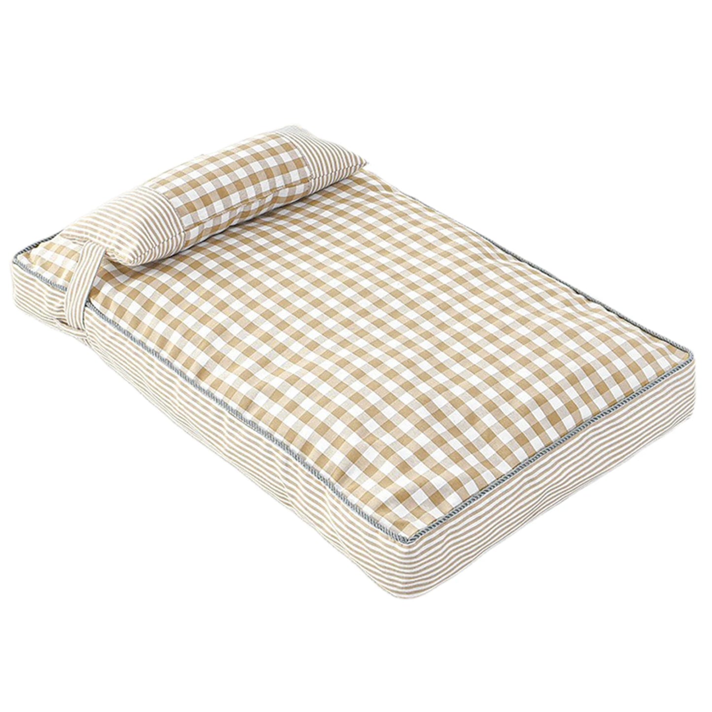 Grands chiens Lit pour chien avec oreiller Couverture de couchage confortable super douce lavable Housse de fond antidérapante Housse amovible Fournitures de matelas