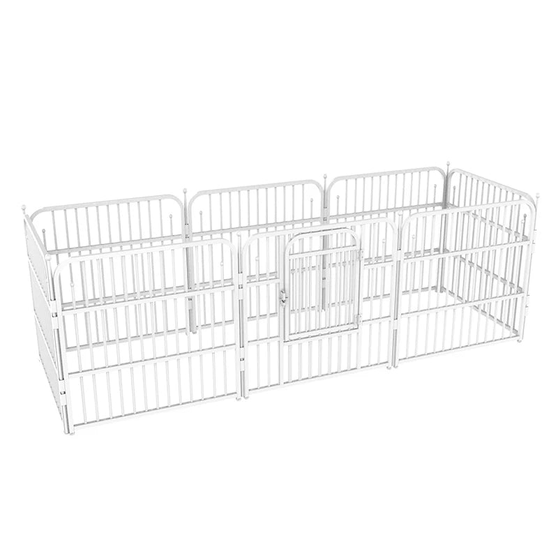 Grand chenil détachable pour chien Porte-animaux de compagnie Parc Exercice pour animaux de compagnie Clôture en fer Chien Chiot Cage de course