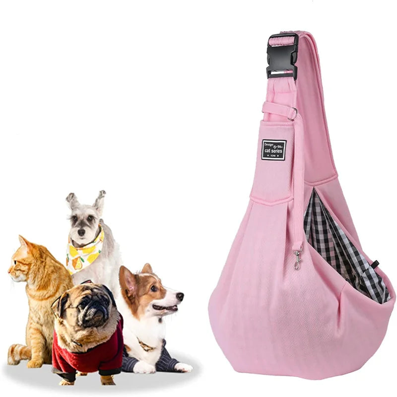 Sac de transport pour chien de compagnie Voyage en plein air Sacs à bandoulière pour chiots Chiens Single Comfort Sling Sac à main Fourre-tout Pochette Chaton Corgi Transport Animaux de compagnie