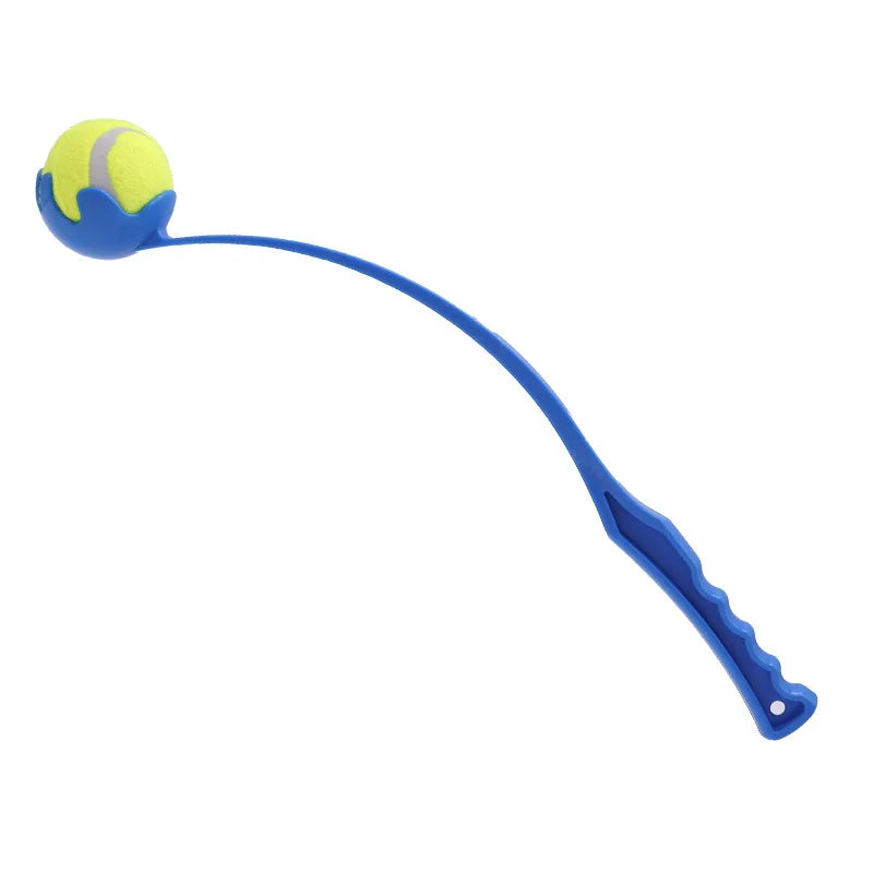 Jouet de lancer de bâton pour animaux de compagnie - Lanceur de balles interactif pour chiens et chats Entraînement, jeu de récupération avec balles en caoutchouc