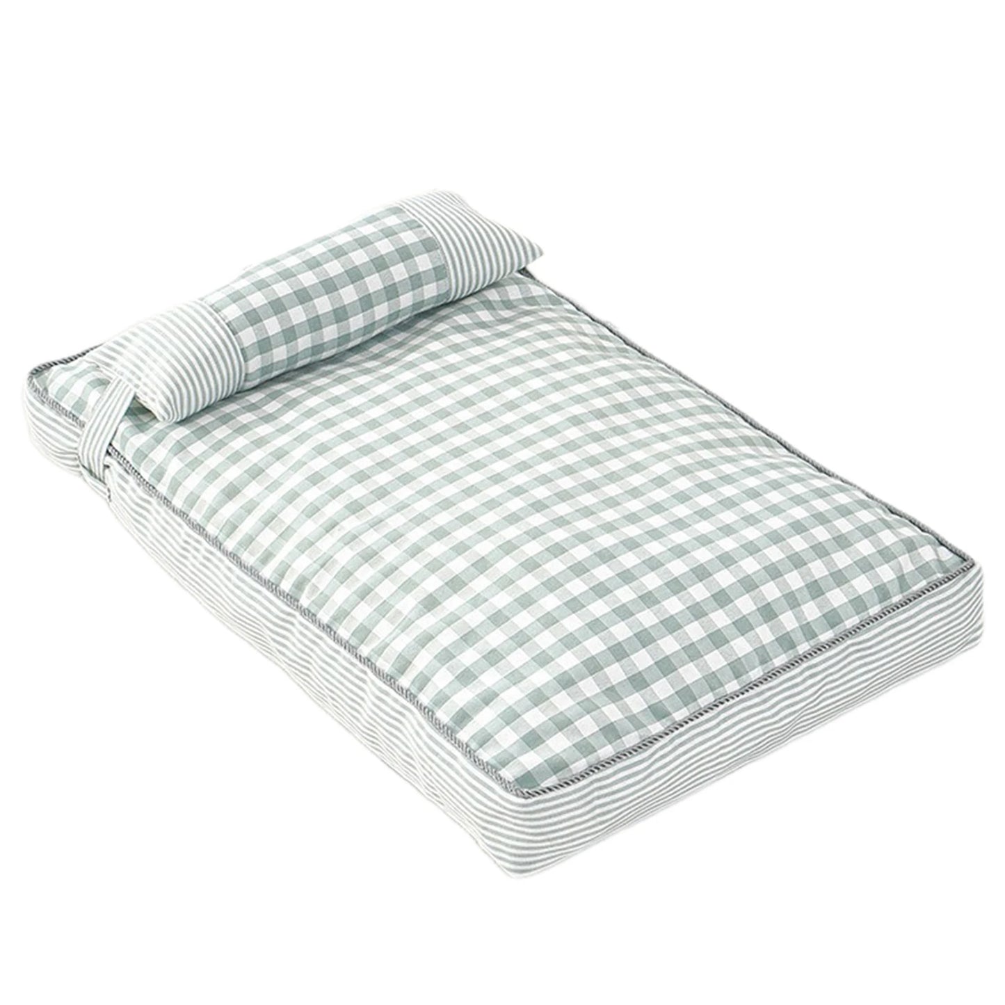 Grands chiens Lit pour chien avec oreiller Couverture de couchage confortable super douce lavable Housse de fond antidérapante Housse amovible Fournitures de matelas