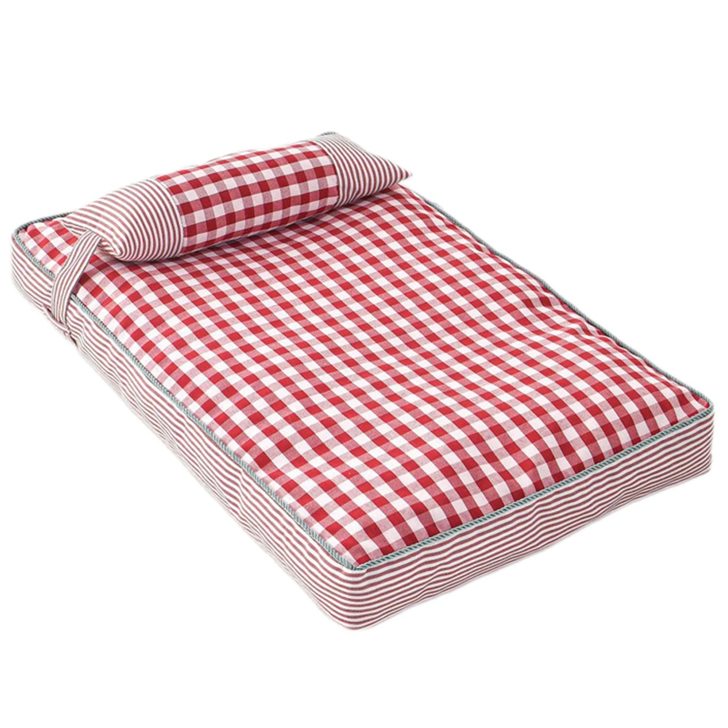Grands chiens Lit pour chien avec oreiller Couverture de couchage confortable super douce lavable Housse de fond antidérapante Housse amovible Fournitures de matelas