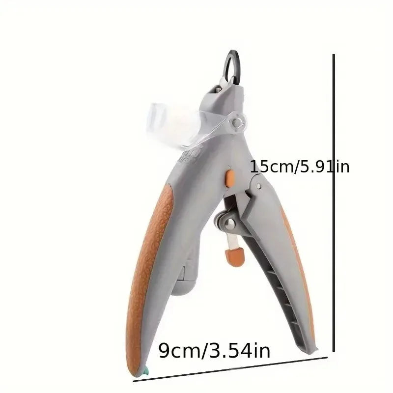 Pet nail clippers, large light-up nail clippers, LED splash-proof nail clippers for cats and dogs, and pet cleaning supplies
