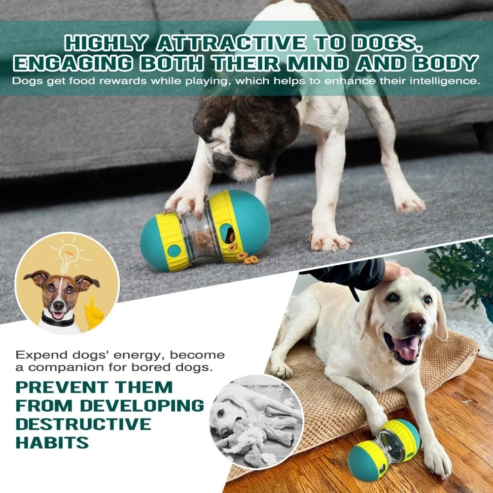 Distributeur de friandises pour chiens de compagnie Jouet pour petits, moyens et grands chiens Jouet interactif de fuite de nourriture réglable Mangeoire lente Entraînement Beagle Chat