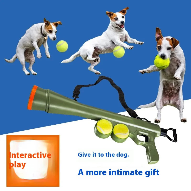 Vente chaude Jouet pour chien de compagnie Servir Pistolet Entraînement Chien Lancer Lancer de balles Pet Tennis en plein air Tir Puzzle interactif Jouet