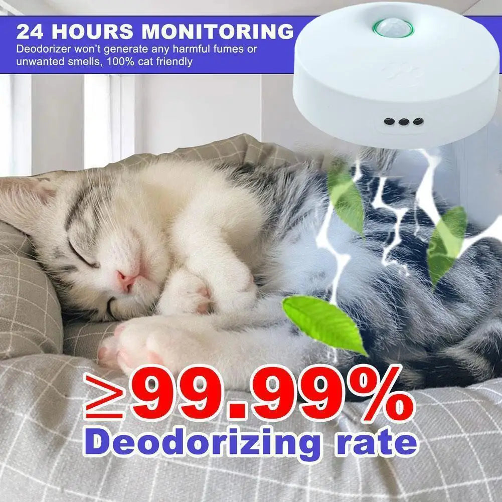 Éliminateur d'odeurs pour animaux de compagnie Litière pour chat Désodorisant Purificateur d'air pour chiens et chats Élimination des odeurs pour l'air frais Air électrique domestique
