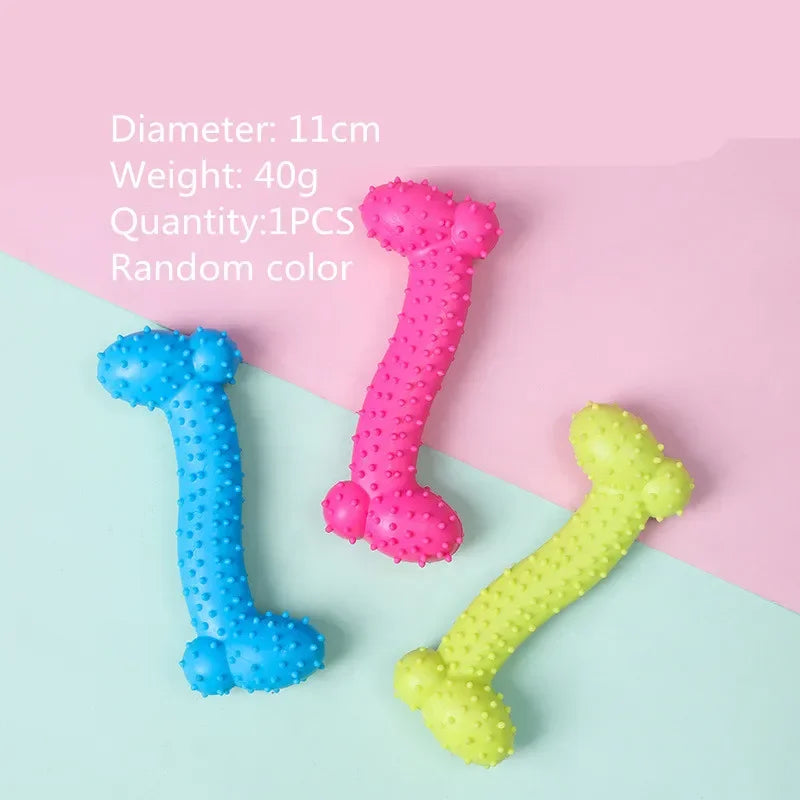 Jouet pour chien mignon Jouets en caoutchouc à mâcher pour petits chiens Résistant aux morsures Jouets pour chiots non toxiques pour animaux de compagnie Jouets pour chiots d'entraînement interactif