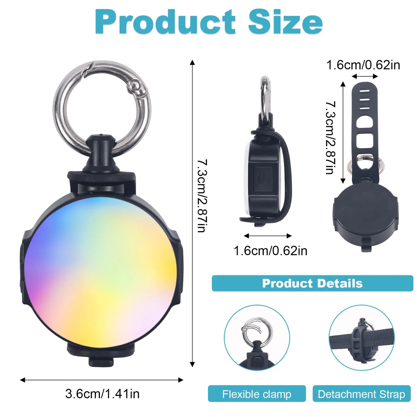 2 Pack LED Dog Collar Light Cat Pet Luminous Pendant Flashlight USB Night Safety Dog Lights for Night Walking Running Camping