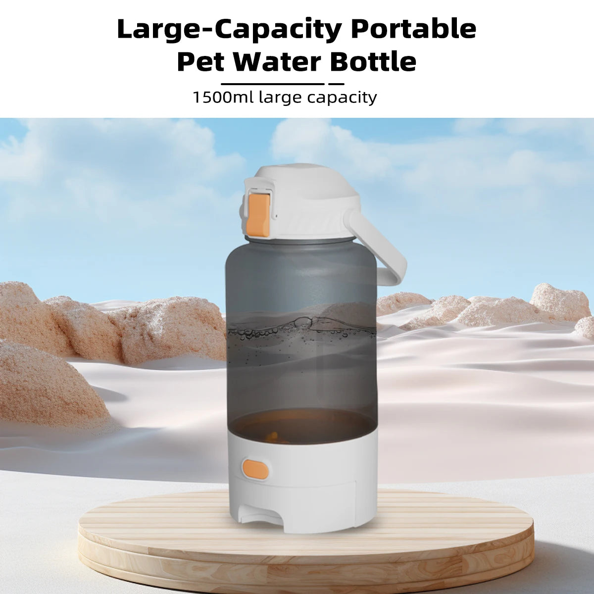 Tasse d'eau pour chien d'une seule pièce distributeur d'eau potable portable bouteille d'eau pour chien tasse portable pour animaux de compagnie stockage d'eau potable intégrée