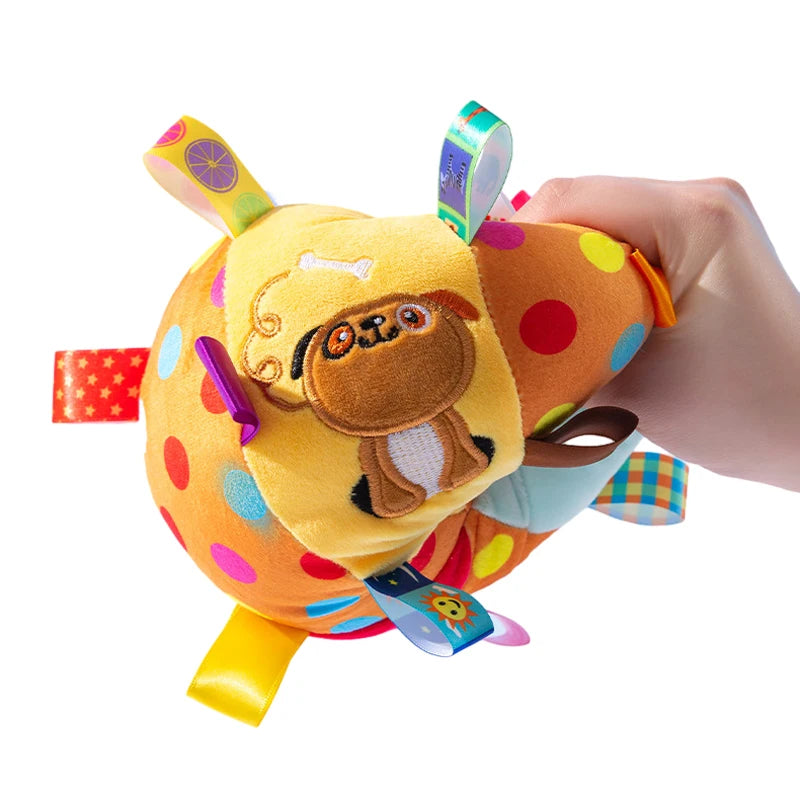 Jouet pour chien à balle interactive pour l'entraînement des mâcheurs agressifs Décompresser la poignée en peluche résistante aux morsures Jouets pour chiens avec cloches Fournitures pour animaux de compagnie