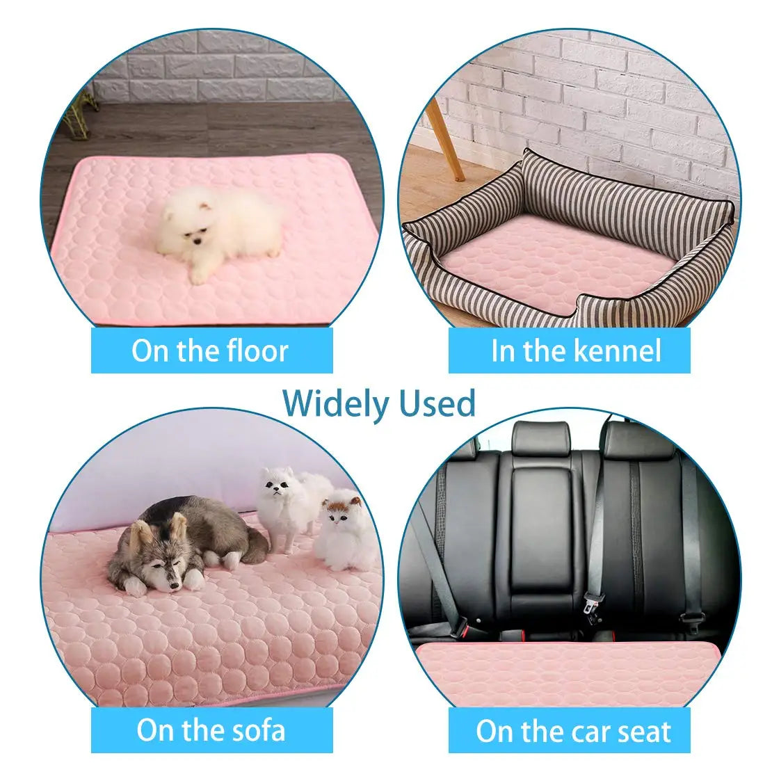 Tapis de refroidissement pour animaux de compagnie pour chiens et chats, résistant à l'humidité, respirant, durable, coussin de confort d'été, petits grands animaux de compagnie, utilisation