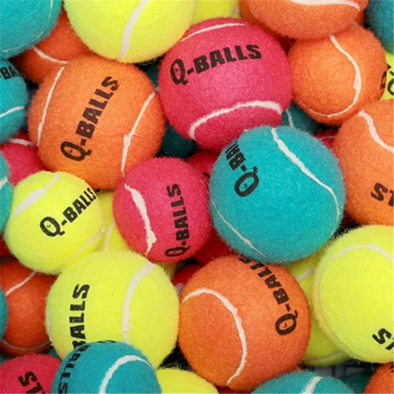 4Pcs/Set Jouet pour chien Q-MONSTER Boules à mâcher en caoutchouc naturel à paroi épaisse pour chiens Tennis Balles rebondissantes interactives pour l'entraînement