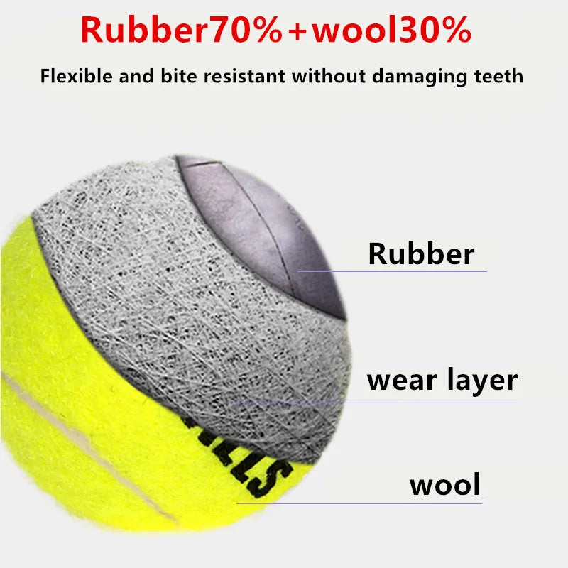 4Pcs/Set Jouet pour chien Q-MONSTER Boules à mâcher en caoutchouc naturel à paroi épaisse pour chiens Tennis Balles rebondissantes interactives pour l'entraînement