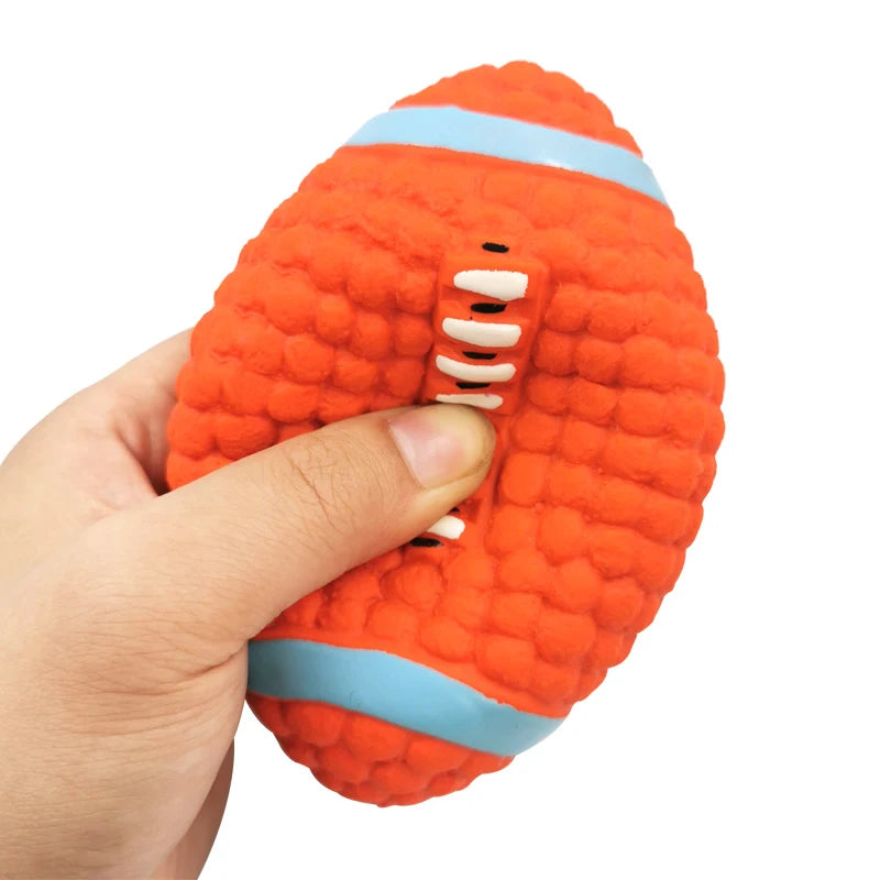 Jouet de balle pour chien pour petits, moyens, grands chiens, chat, chiot, grinçant, rugby, volley-ball, football, jouets d'entraînement Chihuahua, carlin, fournitures pour animaux de compagnie