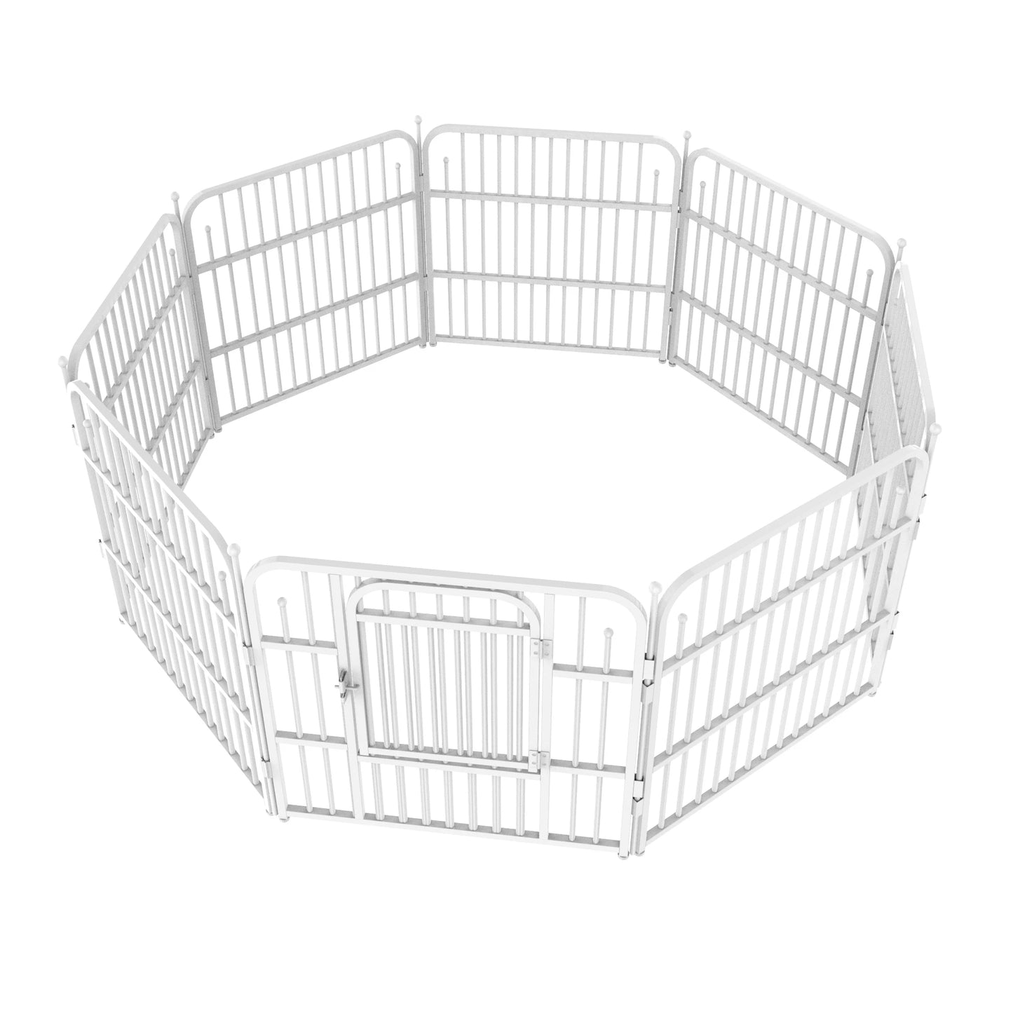 Grand chenil détachable pour chien Porte-animaux de compagnie Parc Exercice pour animaux de compagnie Clôture en fer Chien Chiot Cage de course