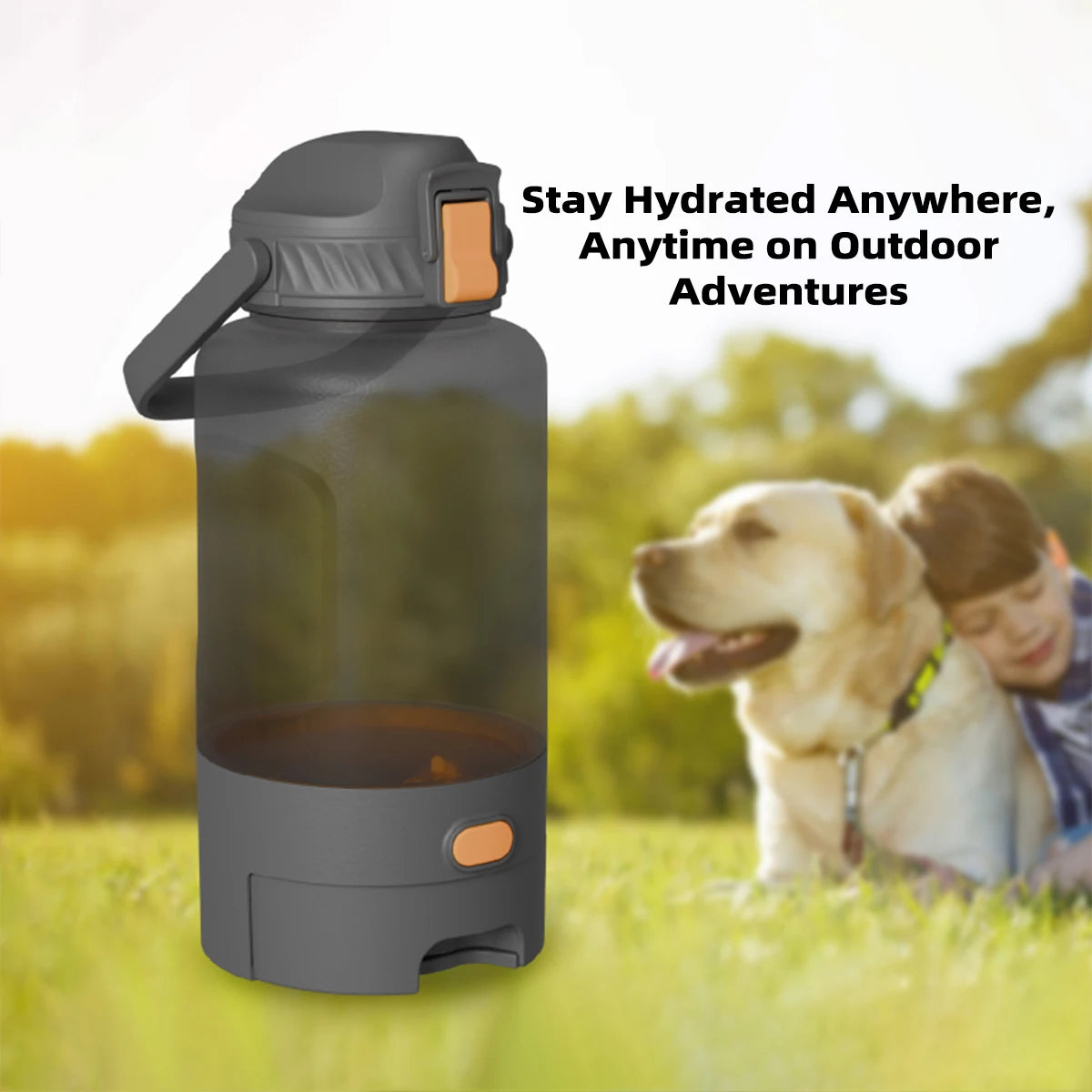 Tasse d'eau pour chien d'une seule pièce distributeur d'eau potable portable bouteille d'eau pour chien tasse portable pour animaux de compagnie stockage d'eau potable intégrée