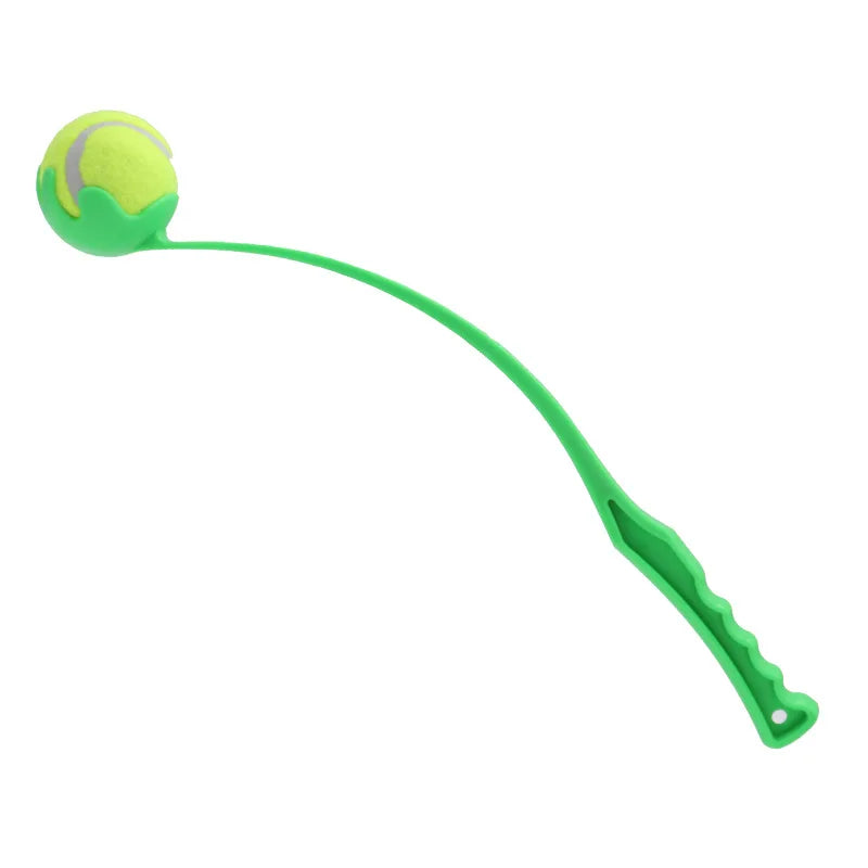 Jouet de lancer de bâton pour animaux de compagnie - Lanceur de balles interactif pour chiens et chats Entraînement, jeu de récupération avec balles en caoutchouc