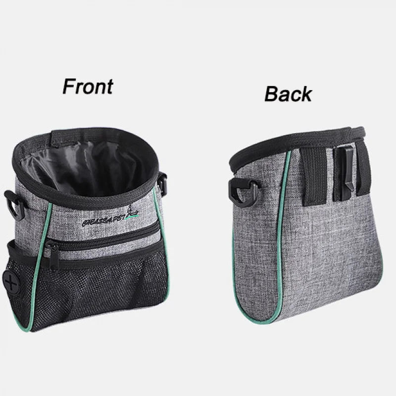 Sac d'entraînement pour animaux de compagnie avec pochettes de friandises pour ceinture et porte-craie, sac mains libres réglable pour les cours d'obéissance de randonnée et les exercices en plein air