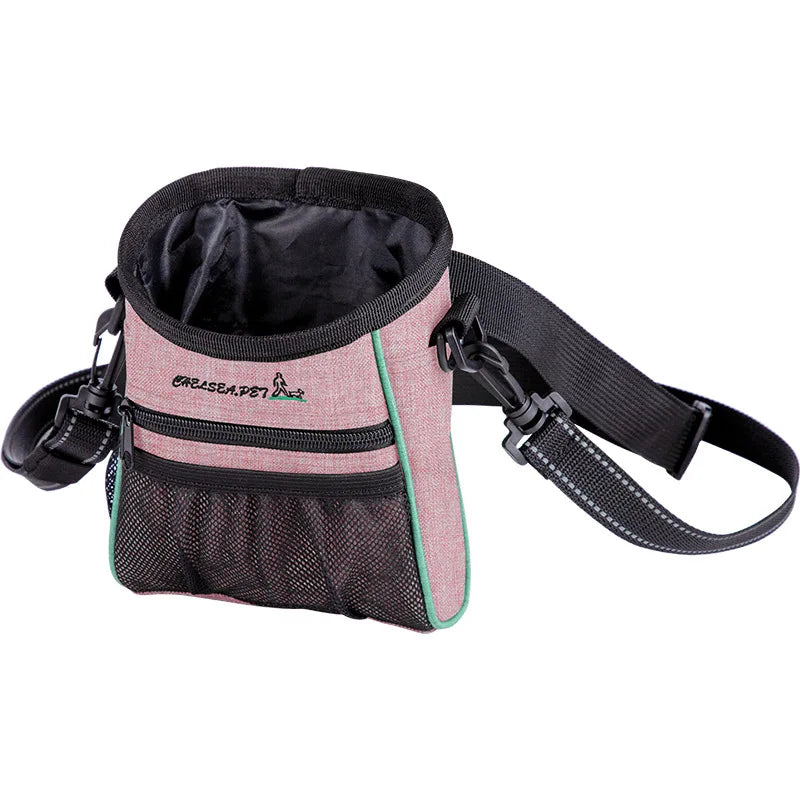 Sac d'entraînement pour animaux de compagnie avec pochettes de friandises pour ceinture et porte-craie, sac mains libres réglable pour les cours d'obéissance de randonnée et les exercices en plein air