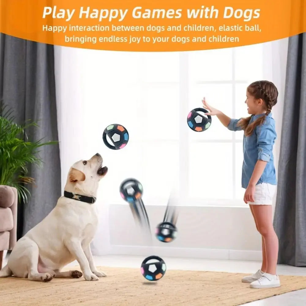 Animal Dog Toys Football Ball Durable TPR Interactive Squeaky Pet Football avec poignée Grincement de dents et entraînement